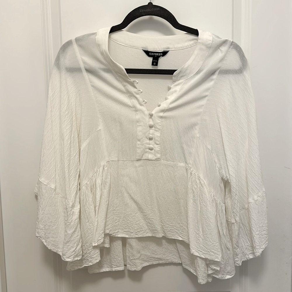 White boho crop top